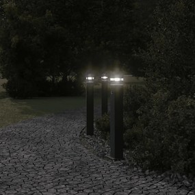 fekete alumínium kültéri állólámpa érzékelővel 80 cm