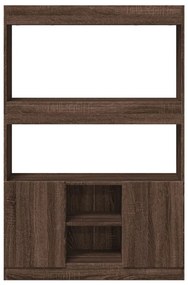 barna tölgy színű szerelt fa magasszekrény 92 x 33 x 140 cm