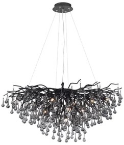 Paul Neuhaus 2192-18 - Kábeles csillár ICICLE 10xG9/40W/230V 50x100 cm fekete