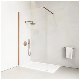 Walk-in zuhanyfal Rose Gold 100, 200cm, 8mm