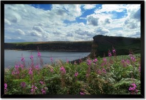 Poszter keretben 60x40 Lila virágok