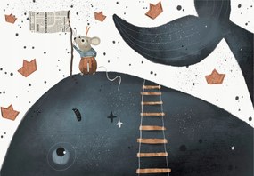 Bálna egér kaland álom vinil tapéta 368x254 Gyerekszobába +ragasztó