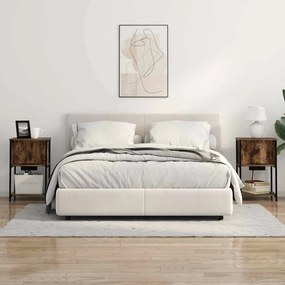 Éjjeliszekrény 2 pcs Füstölt tölgy 38 x 31 x 61 cm Faanyag