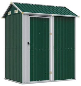 zöld horganyzott acél kerti fészer 192x152,5x237 cm