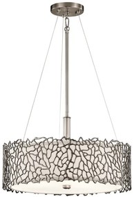 Kichler KL-SILVER-CORAL-P-A - Csillár rúdon SILVER CORAL 3xE27/100W/230V króm