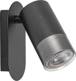 Beltéri fali lámpa gu10 5w matt fekete zircon