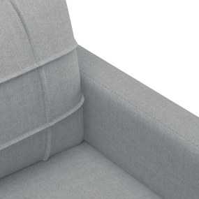 kétszemélyes világosszürke szövetkanapé 120 cm