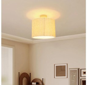 Brilagi - Felületre szerelhető csillár NORDIC WAVE 1xE27/15W/230V, átm. 32 cm, lenvászon/fehér