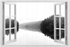 Poszter 60x40 Tó sziget fekete