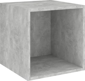 vidaXL betonszürke szerelt fa fali szekrény 37 x 37 x 37 cm