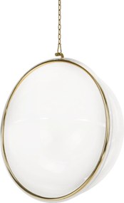 Függő fotel, átlátszó/arany/szürke, BUBBLE NEW TYP 1