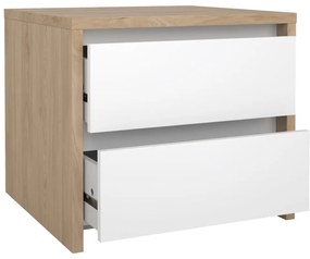 Fehér-natúr színű éjjeliszekrény Next – Tvilum
