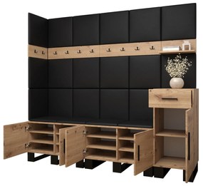Előszobabútor Amanda 9 (artisan tölgy + rózsaszín). 1085930