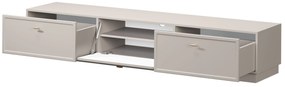 Lorini TV-szekrény 200 cm fiókokkal - kasmír / arany T-bar fogantyúk