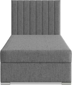 Agen egyszemélyes ágy, szövet, ágyneműtartóval, szürke