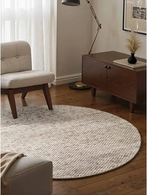 Bézs-natúr színű kézi szövésű gyapjú kerek szőnyeg ø 160 cm Lyon Beans – Elle Decoration