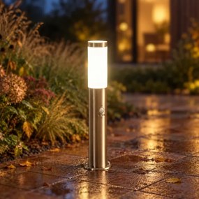 BRILAGI - Kültéri lámpa érzékelővel ELIA 1xE27/20W/230V IP44 50 cm króm