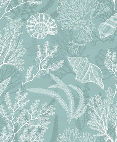 Tapéta Növényi Motívum Korallok Kagylók Mosható Tapéta