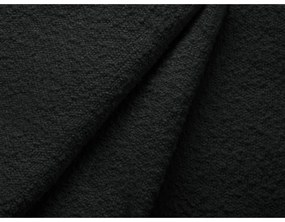 Fekete buklé kinyitható sarokkanapé (bal oldali) Jodie – Micadoni Home