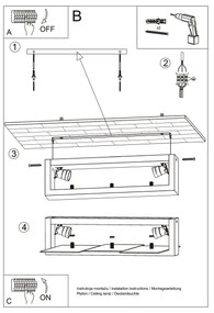 Brilagi - LED mennyezeti lámpa HERA, 2xE27/7,5W/230V, fa kivitel
