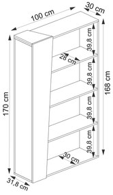 Regál Pitudu 1 (dió + Bézs) . 1093044