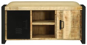 Pad szekrény 100x35x50 cm Tömör fa Durva mangófából