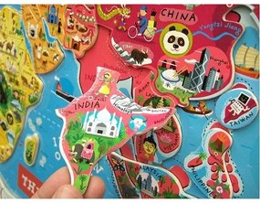 Janod - mágneses világ térkép angol nyelven