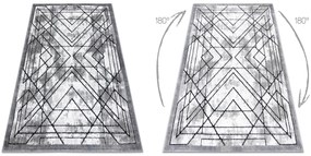 Modern COZY szőnyeg Tico, Geometriai - Structural két szintű gyapjú szürke