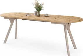 Mazzoni Ovális bővíthető ALMO asztal Artisan Tölgy / kasmír lábakkal