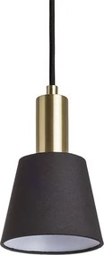 RENDL ICAR függőlámpa fekete/aranysárga 230V LED E27 11W