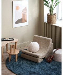 Világosbarna buklé gyerek fotel Moon – Wigiwama