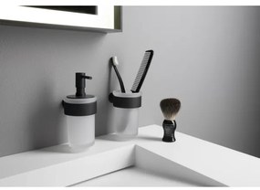 Gedy - Falra szerelhető fogkefe tartó PIRENEI lágy üveg/fekete