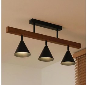 Duolla - Felületre szerelhető csillár IRONLINE 3xG9/3W/230V fenyő tölgy/fekete