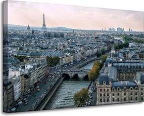 Vászonképek Építészet Párizs a repülésből 90X60
