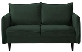 Sötétzöld bársony kanapé 138 cm Juli – Ropez