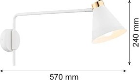Argon AVALONE 8007 Fali lámpa 1x15W/E27 IP20