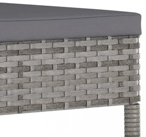 2 db szürke kerti polyrattan étkezőszék