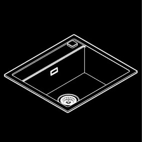 GROHE 31651AP0 - K700 konyhai mosogató 560 × 510 mm gránit/fekete