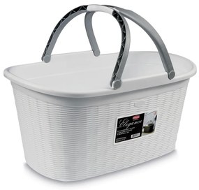 STEFANPLAST Elegance szennyeskosár 35l, fehér