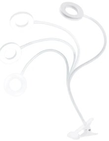 Solight WO66-W -LED dimmelhető asztali lámpa csíptetővel LED/8W/230V 3000/4000/5000K fehér