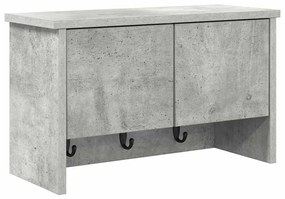 Fali Kabáthorog polcokkal Beton szürke 50 x 20 x 30 cm Faanyag