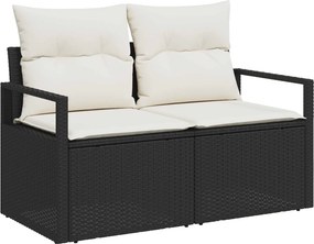 vidaXL Kerti kanapé párnával tárolóval 120 x 62 x 69 cm polirattan