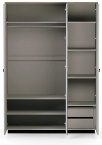 Ruhásszekrény Demandaron 2 (taupe + silverjack tölgy) (tükörrel). 1116802