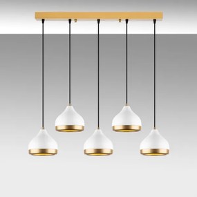 YILDO zsinóros csillár 5xE27/40W/230V fehér/arany