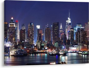Kép - New York-i felhőkarcolók megvilágítva (70x50 cm)