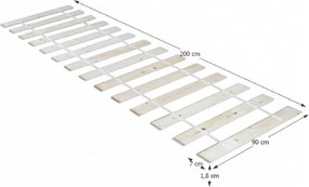 Lécezett ágyrács, 90x200 cm, PLAZA