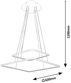 Rabalux 2546 - LED Csillár DONATELLA LED/65W/230V fehér