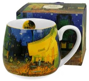 Porcelánbögre 430ml, dobozban, Van Gogh: Kávéház éjjel