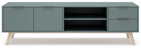 Szürkészöld TV-állvány 180x53x40 cm Pisco – Marckeric