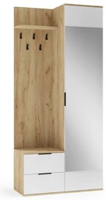 Garner előszobafal, arany tölgy / fehér